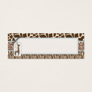 Cartes De Visite Tag 2 de cadeau Safari Boy Skinny