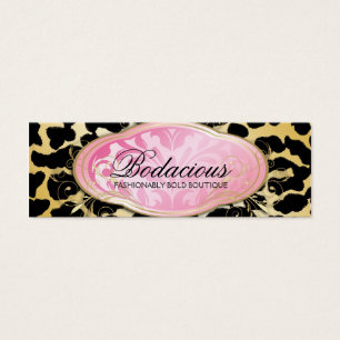 Cartes De Visite Tag 311 Bodacious Boutique Golden Leopard Hang