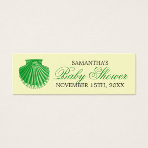 Cartes De Visite Tag Baby shower de plage Favoriser Coquille de St 