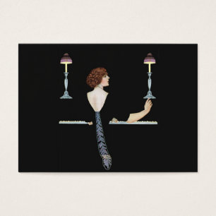 Cartes De Visite Tag cadeau de fille de piano vintage