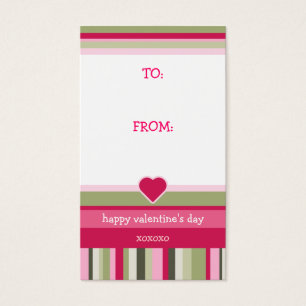 Cartes De Visite Tag cadeau de la Saint-Valentin