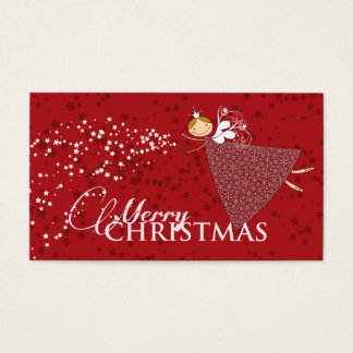 Cartes De Visite Tag cadeau de Noël Fée Whimsical Snowflakes