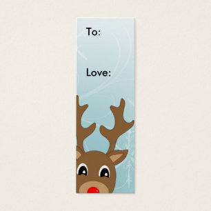 Cartes De Visite Tag cadeau de Noël Raindeer