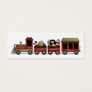 Cartes De Visite Tag cadeau de train de vacances