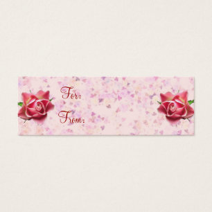 Cartes De Visite Tag cadeau Harmony rose