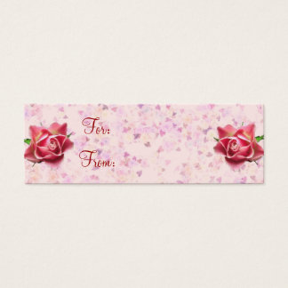 Cartes De Visite Tag cadeau Harmony rose