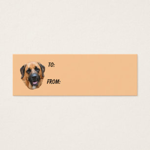 Cartes De Visite Tag cadeau photo Mastiff Face Chien