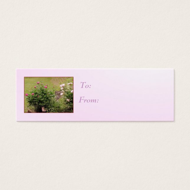 Cartes De Visite Tag cadeau Rose Garden (Devant)