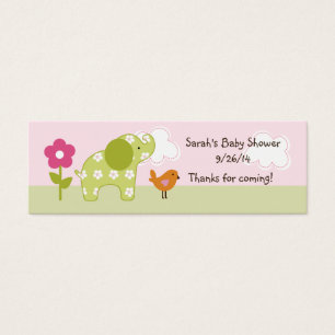 Cartes De Visite Tag/Carte Jungle Girl Elephant Favoriser