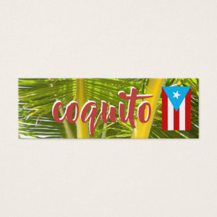 Cartes De Visite Tag Coquito Portoricain avec Drapeau