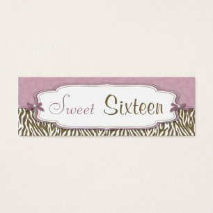 Cartes De Visite Tag de cadeau Chic Safari Skinny