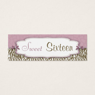 Cartes De Visite Tag de cadeau Chic Safari Skinny