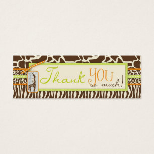 Cartes De Visite Tag de cadeau Safari Boy Green TY Skinny