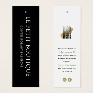 Cartes De Visite Tag de pendaison de la boutique de vêtements noirs