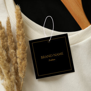 Cartes De Visite Tag de prix moderne élégant noir et or