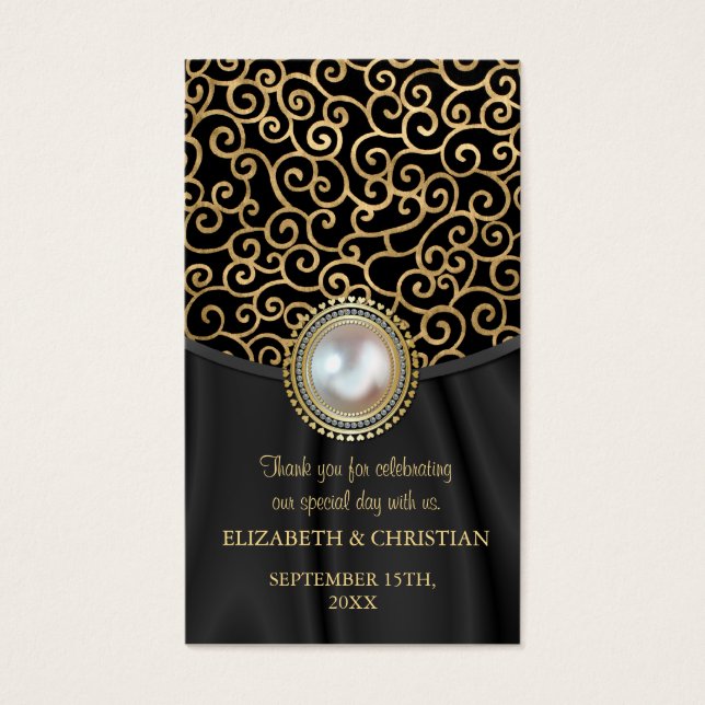 Cartes De Visite Tag Favor Mariage dalarien (Devant)