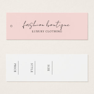 Cartes De Visite Tag minimaliste Étiquette de vêtements d'affaires