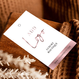 Cartes De Visite Tag Prix Étiquette de la Boutique d'or Rose modern