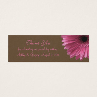 Cartes De Visite Tag rose Gerbera Daisy Wedding Favor