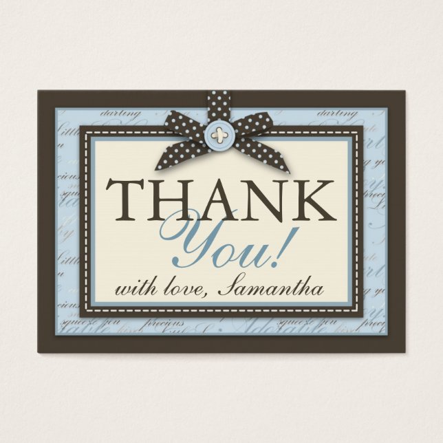 Cartes De Visite Tag Teeny Toes BLU TY (Devant)
