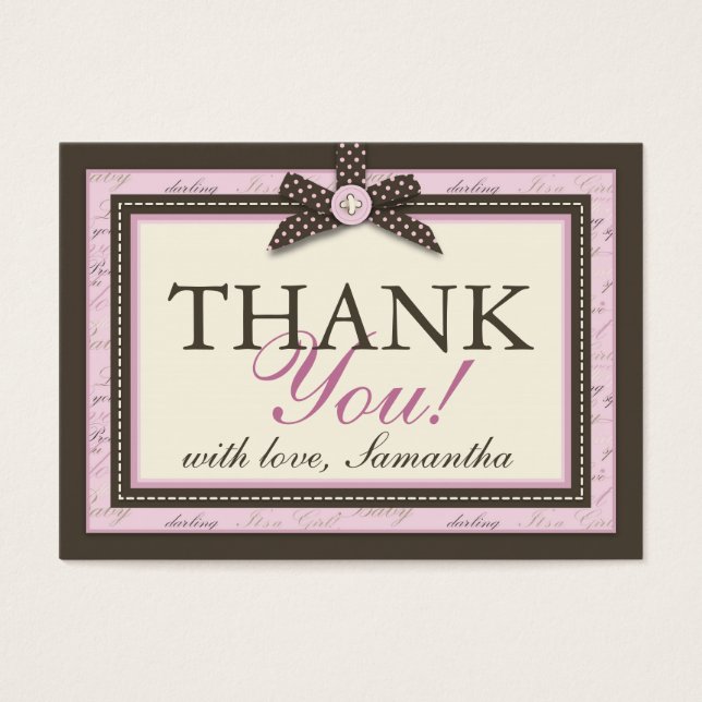 Cartes De Visite Tag Teeny Toes PNK TY (Devant)