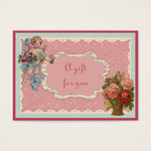 Cartes De Visite Tags cadeaux de la Saint-Valentin vintage