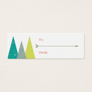 Cartes De Visite Tags cadeaux Festive Holiday Forest