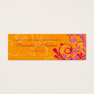 Cartes De Visite Tags Favoris Abstrait rose et orange