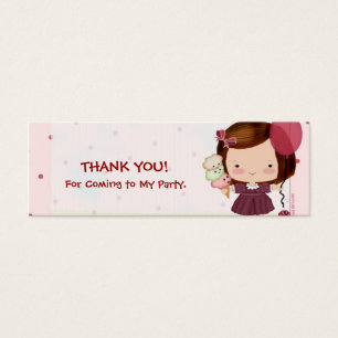 Cartes De Visite Tags Fille Fête Favoriser
