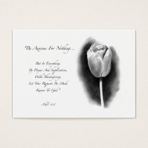 CARTES DE VISITE TAILLE D'ACEO : TULIPE : VERS DE BIBLE : ART DE