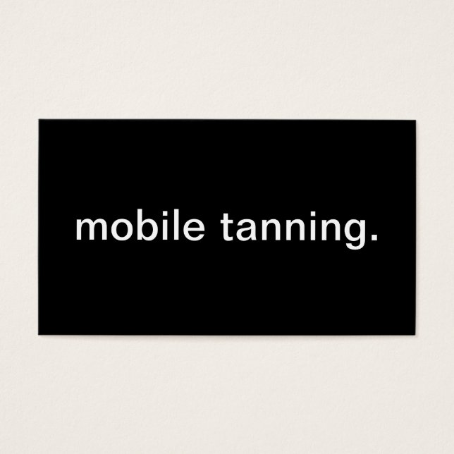 Cartes De Visite Tannage mobile (Devant)