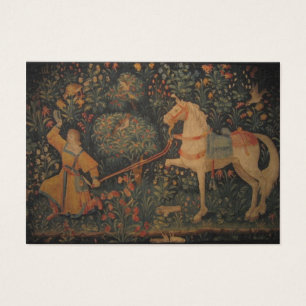 Cartes De Visite Tapisserie médiévale - dans la forêt