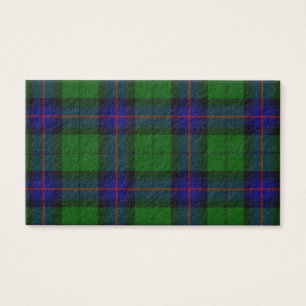 Cartes De Visite Tartan Armstrong bleu et vert à carreaux