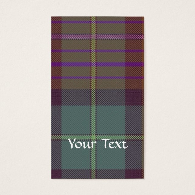 Cartes De Visite tartan écossais antique (Devant)
