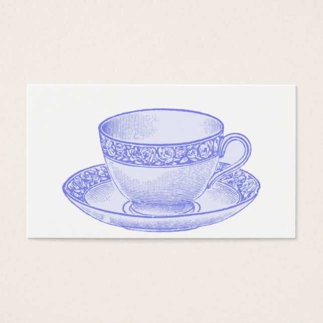 Cartes De Visite Tasse à thé violette (Devant)