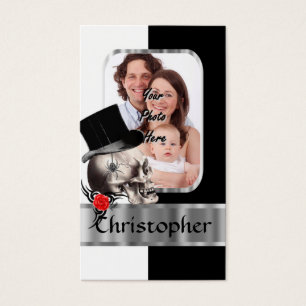 Cartes De Visite tatouage gothique du crâne