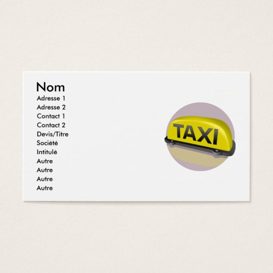 Cartes De Visite Taxi