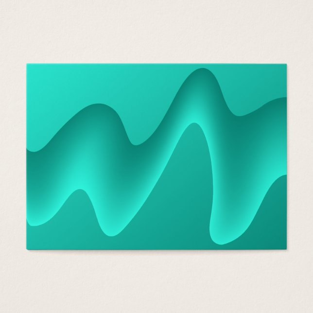 Cartes De Visite Teal Abstract Design Image. (Devant)