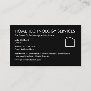 Cartes de visite Technologie Maison