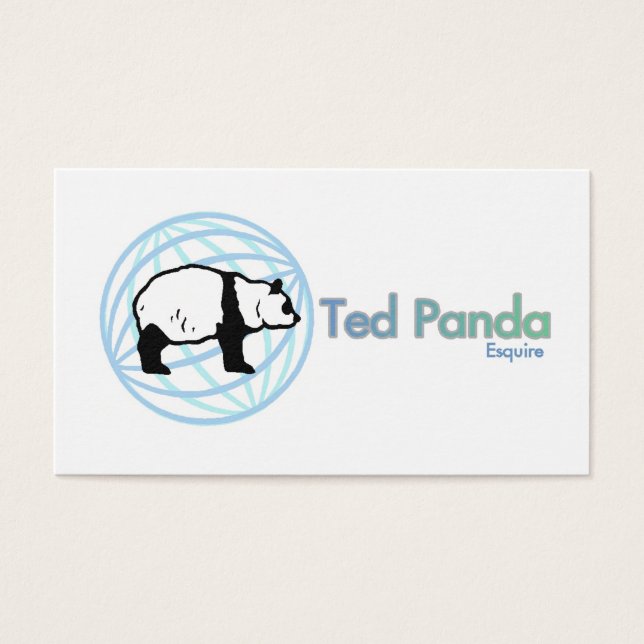 Cartes De Visite Ted Panda, Esquire (Devant)