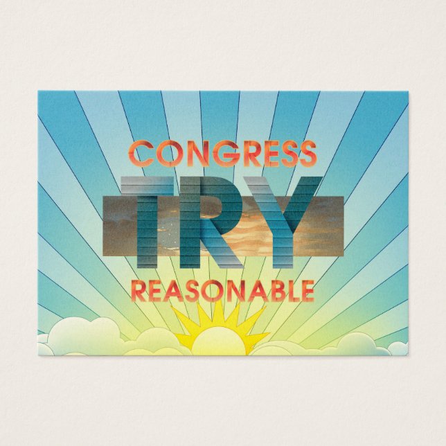 Cartes De Visite TEE Congress, Essayer Raisonnable (Devant)