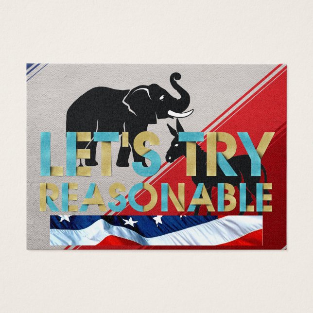 Cartes De Visite TEE Essayons Raisonnable (Devant)