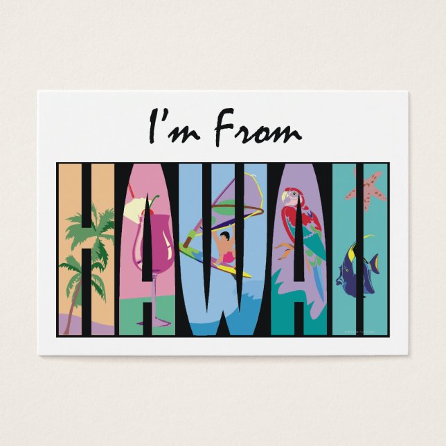 Cartes De Visite TEE I'm From Hawaii (Devant)