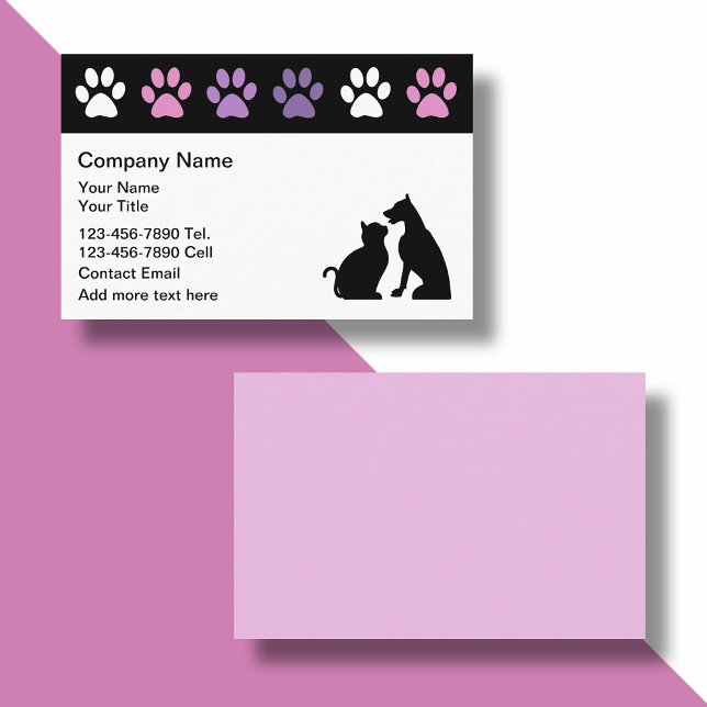 Cartes de visite tendance pour la garde d'animaux  (Créateur téléchargé)