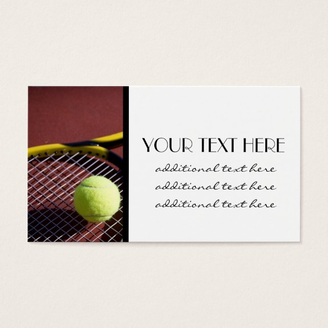 Cartes De Visite Tennis Pro (Devant)