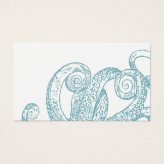 Cartes De Visite Tentacles turquoises de pieuvre