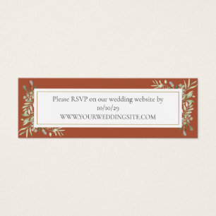 Cartes De Visite Terracotta Botanical Greenery Site Mariage RSVP