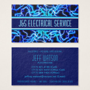 Cartes De Visite Tesla Coil Éclair Electricien Home Automatisation