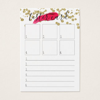 Cartes De Visite Tester Card - Lipstick Swatch Card - De nombreuses