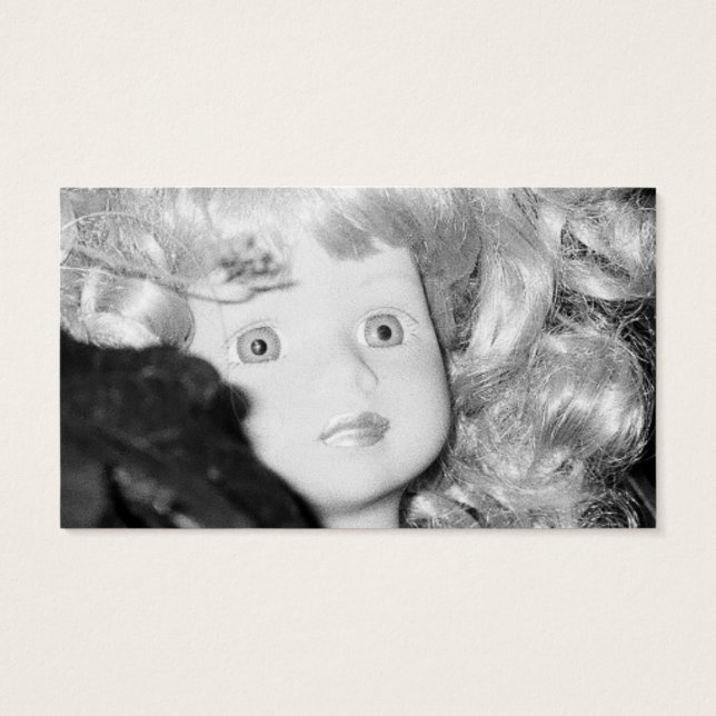 Cartes De Visite Tête de poupée dans le jardin (Dos)